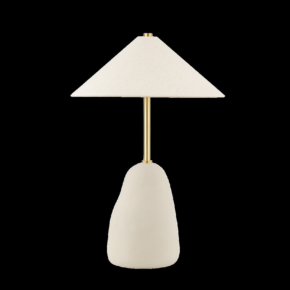 Maia Table Lamp, Aged Brass