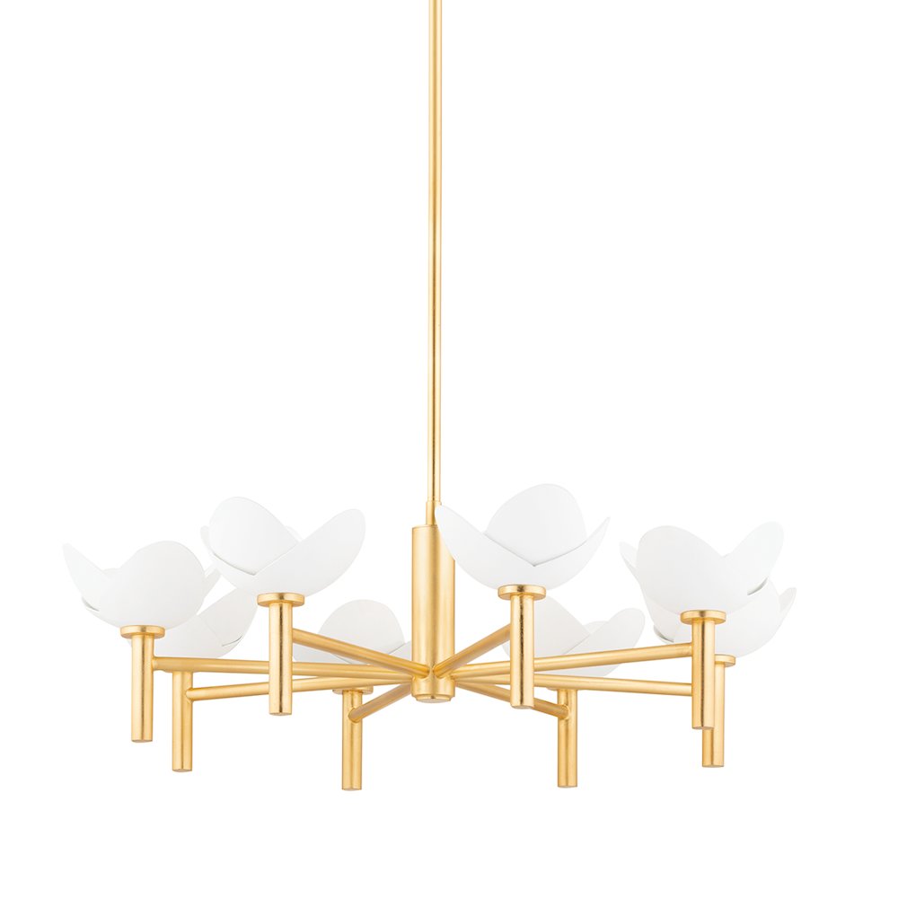 Dawson Chandelier, Gold Leaf