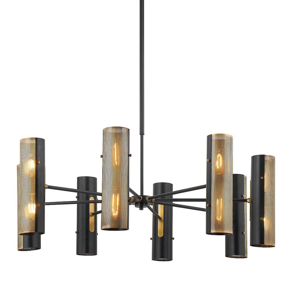 Mikka Chandelier, Patina Brass
