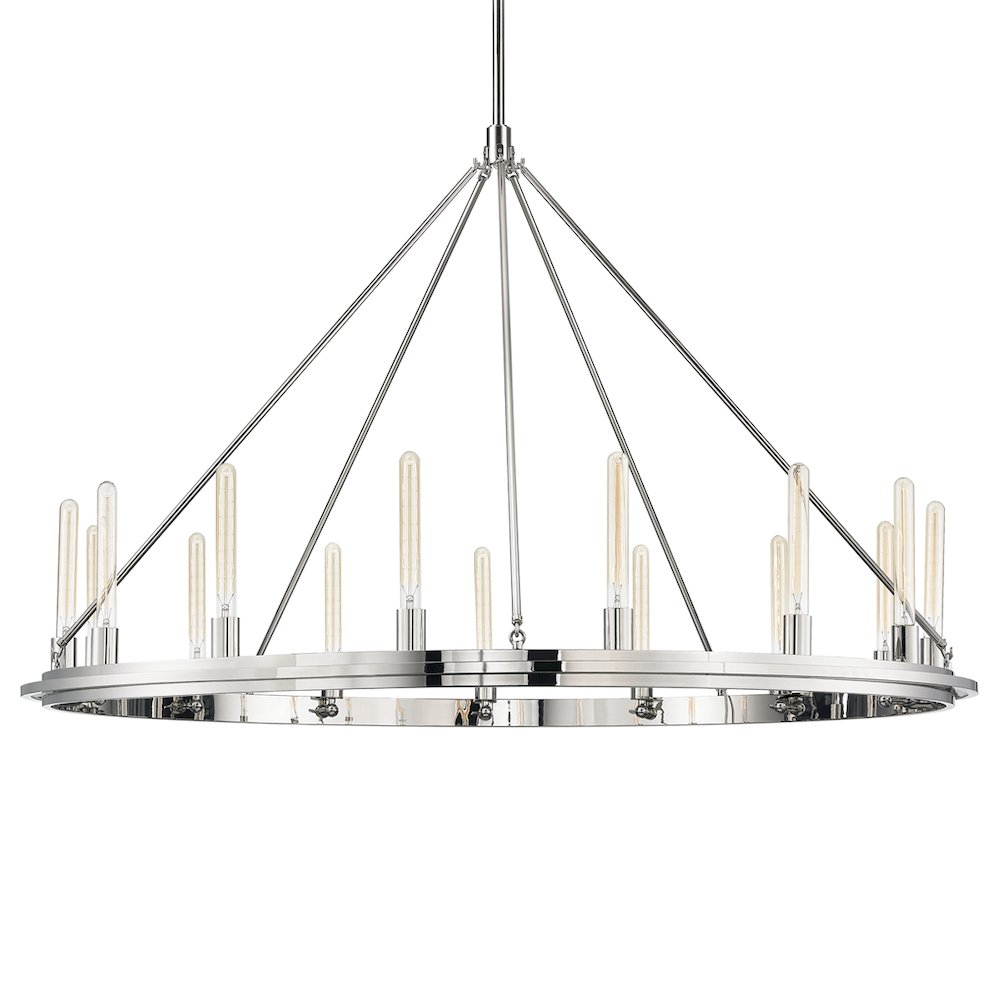Chambers Chandelier, Polished Nickel