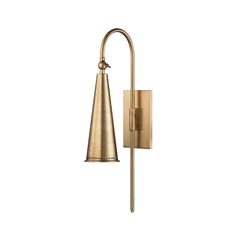 Alva Wall Sconce, Aged Brass