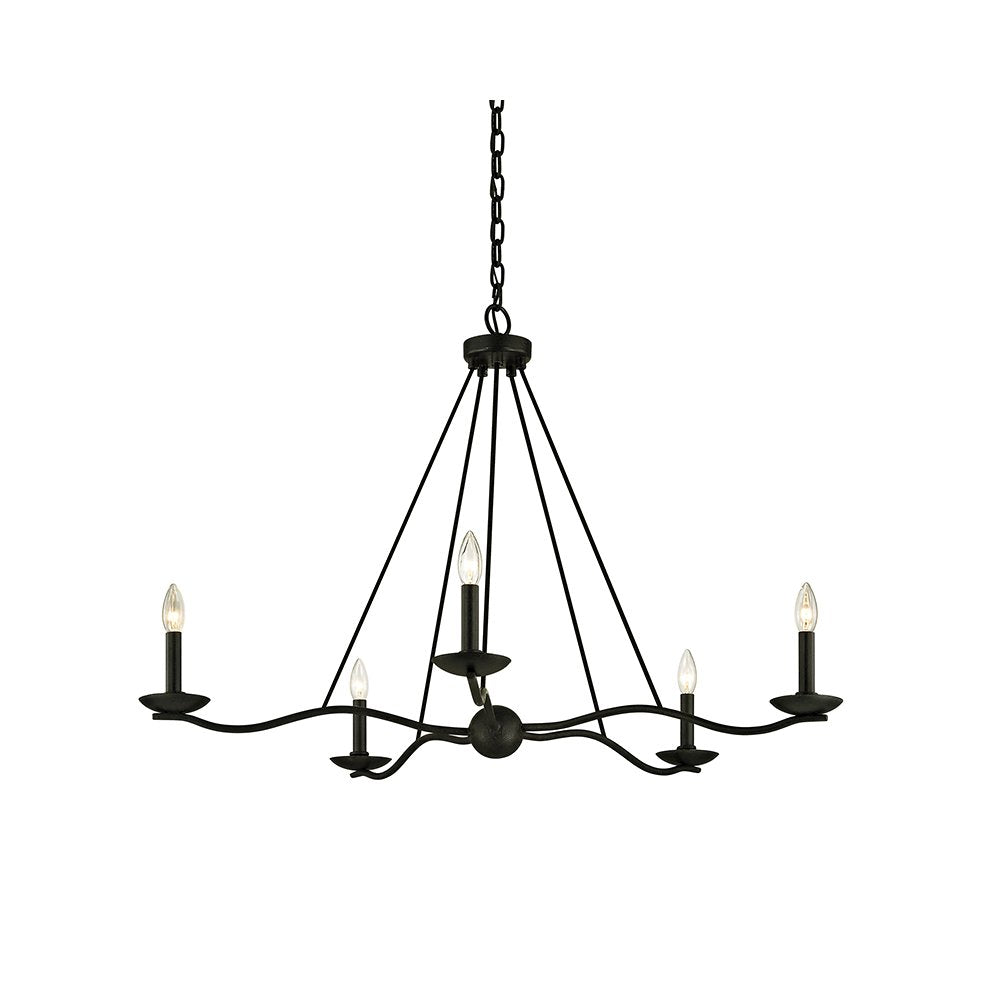 Sawyer Chandelier, Forged Iron