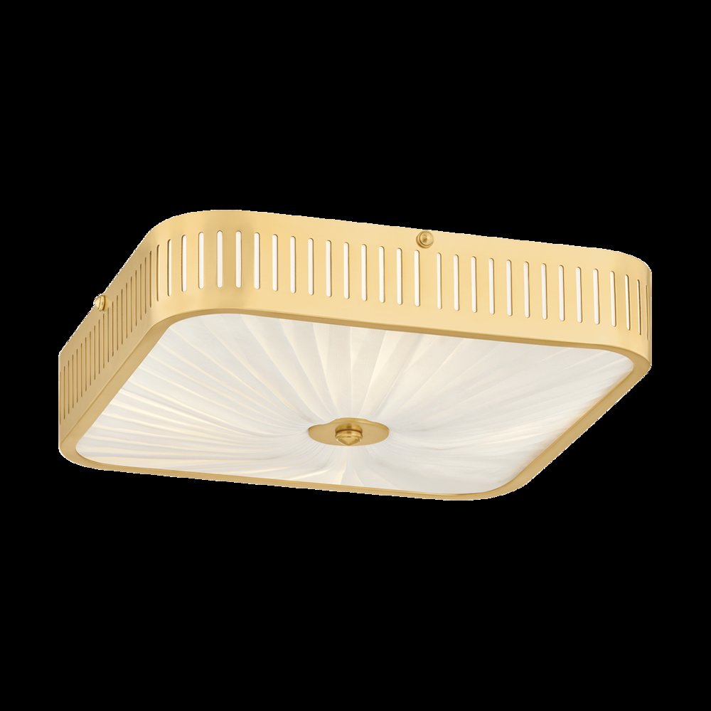 Henri Semi Flush, Aged Brass