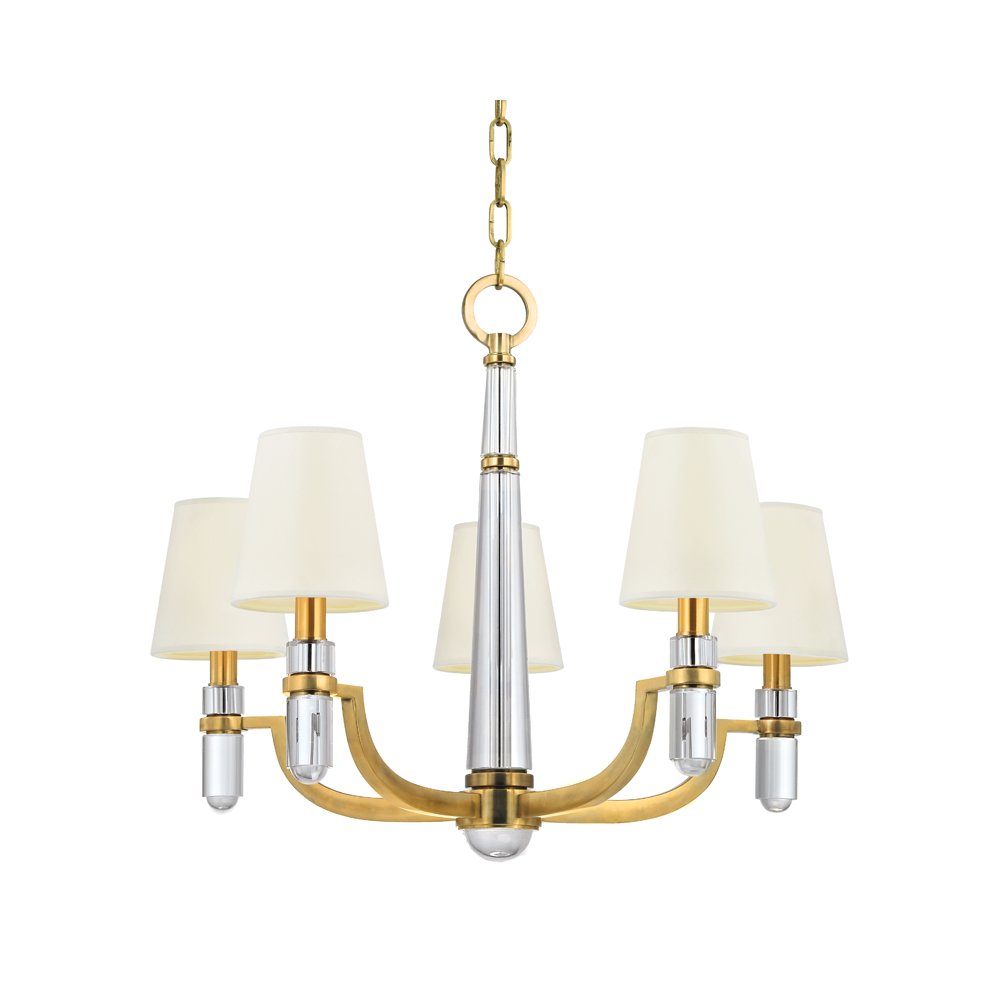 Dayton Chandelier, Aged Brass