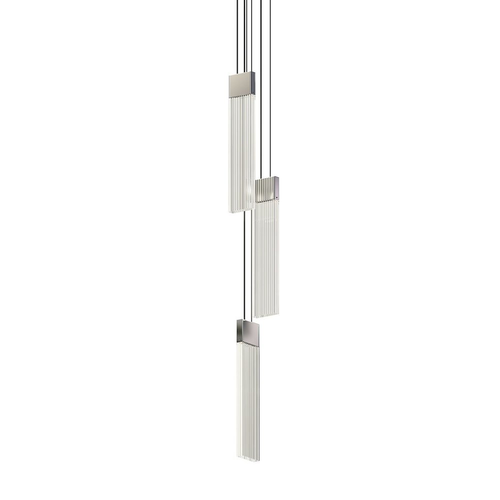 V Panels Pendant, Polished Chrome