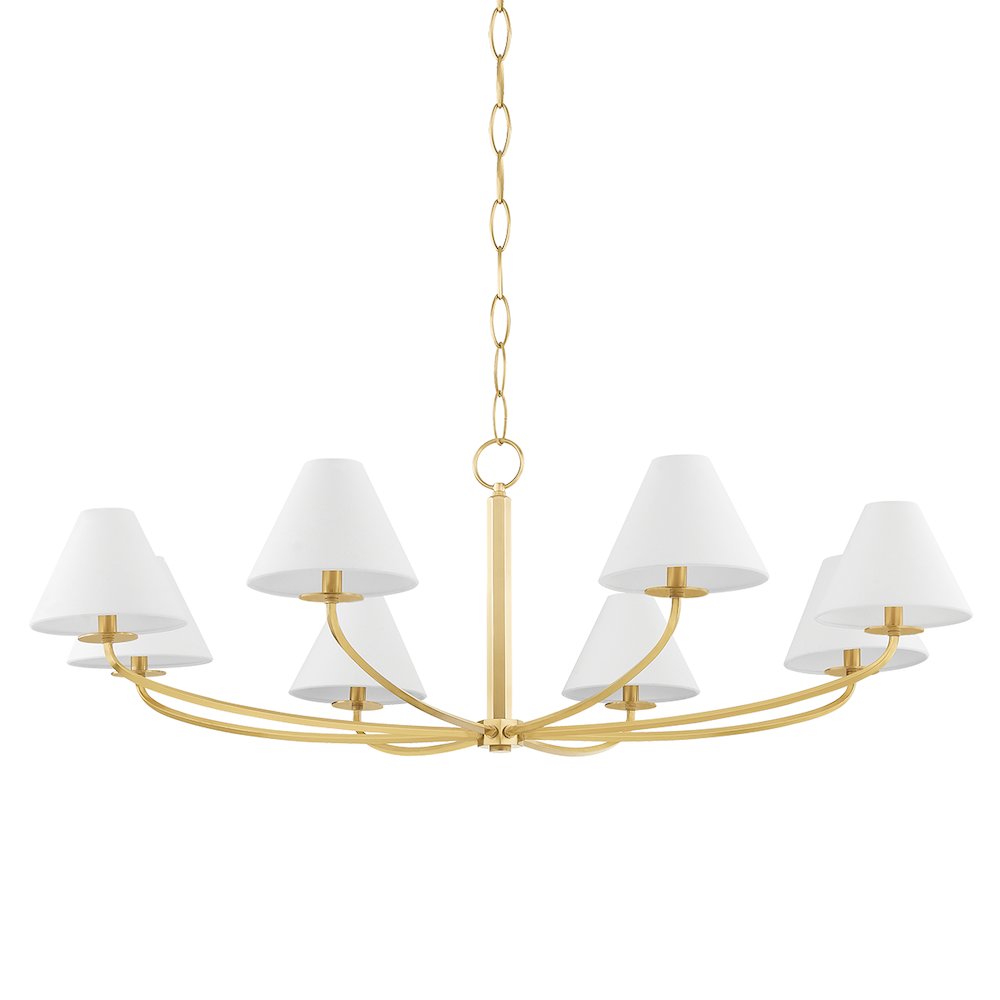Stacey Chandelier, Aged Brass