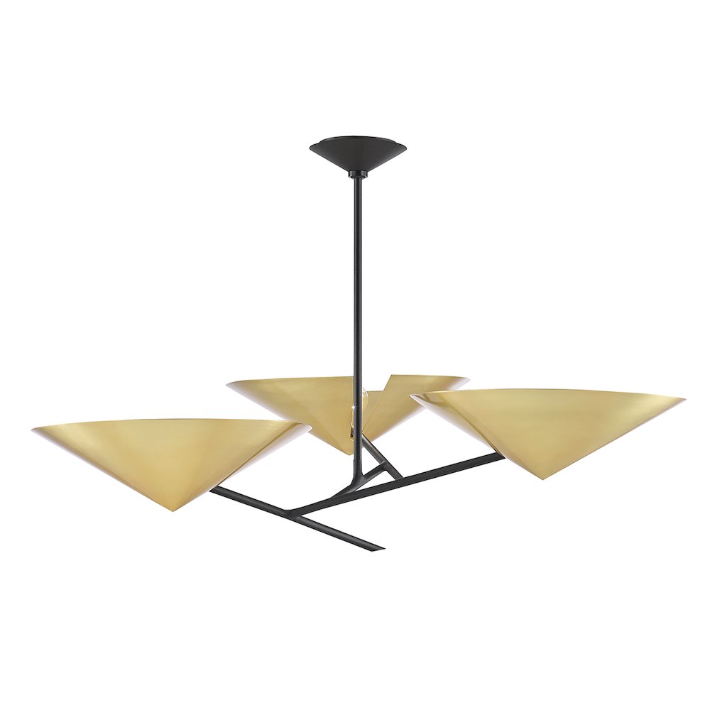 Equilibrium Chandelier, Aged Brass