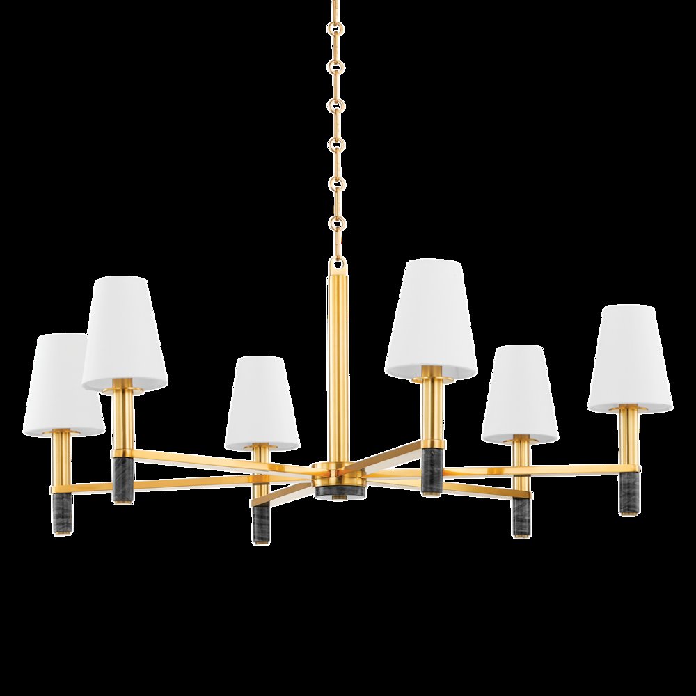 Montreal Chandelier, Aged Brass