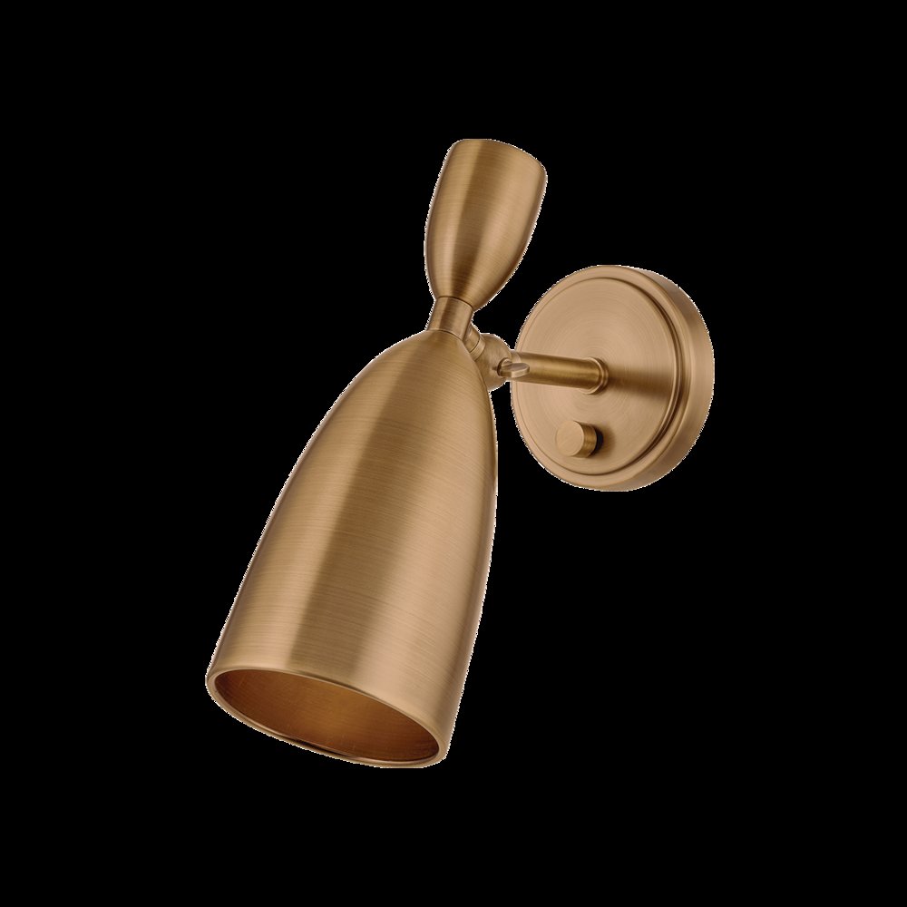 Spade Wall Sconce, Patina Brass
