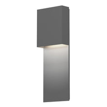 Flat Box Wall Sconce, Textured Gray