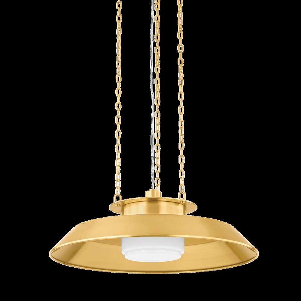 Woodrow Pendant, Aged Brass