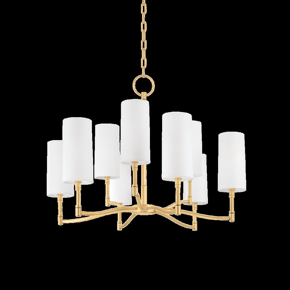 Dillon Chandelier, Aged Brass