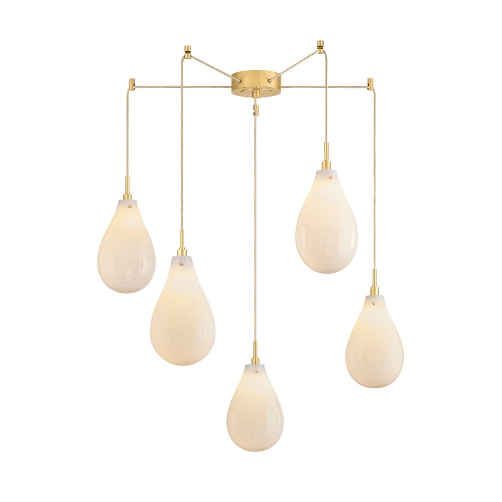 Ironwood Chandelier, Aged Brass