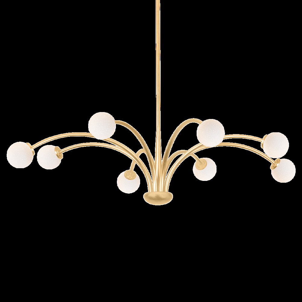 Orinda Chandelier, Vintage Gold Leaf
