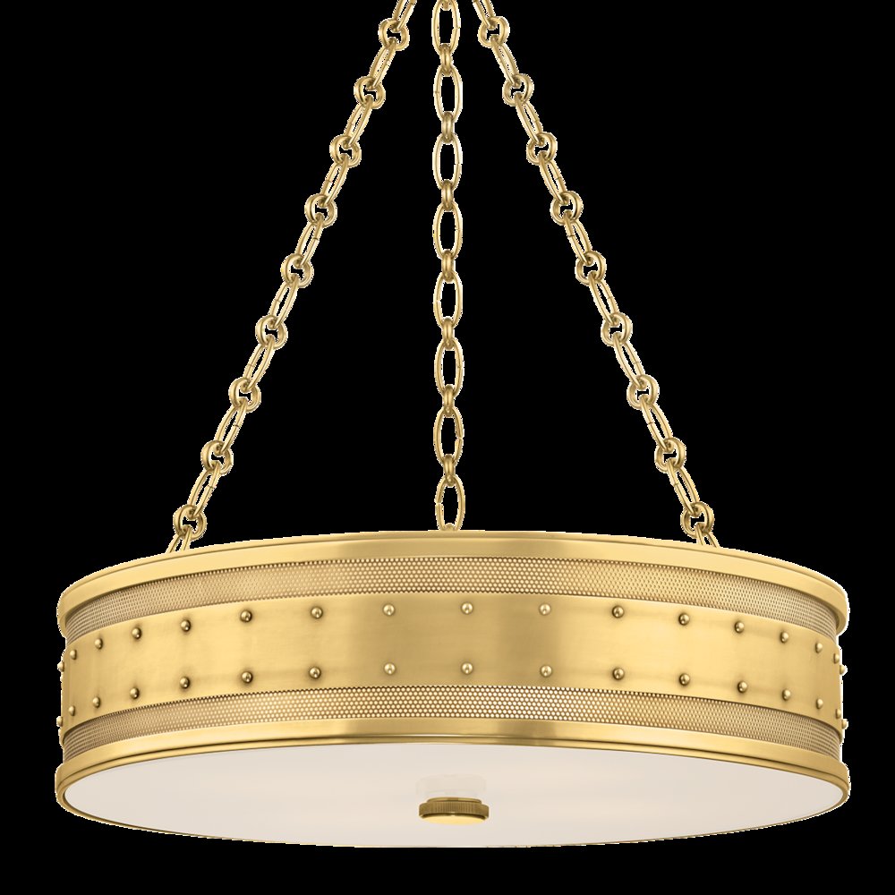 Gaines Chandelier, Aged Brass