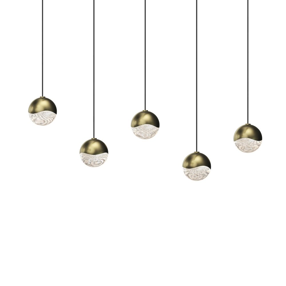 Grapes Pendant, Brass