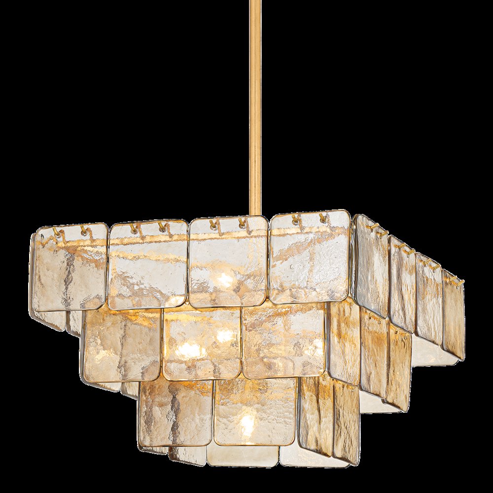 Regal Chandelier, Vintage Gold Leaf