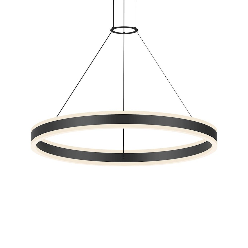 Double Corona Pendant, Satin Black