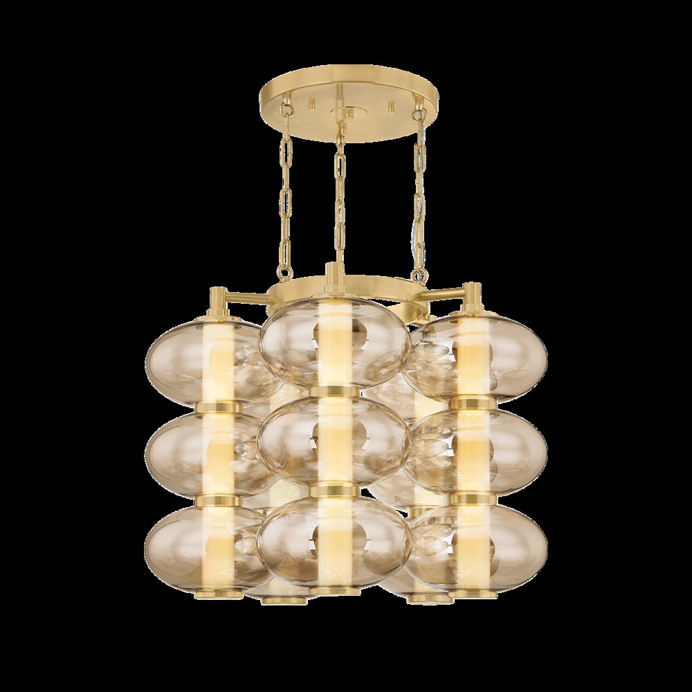 Toulouse Chandelier, Vintage Brass