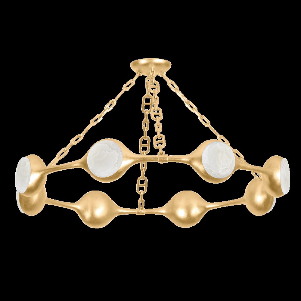 Riviere Chandelier, Vintage Gold Leaf