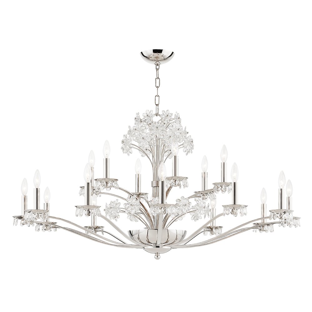 Beaumont Chandelier, Polished Nickel