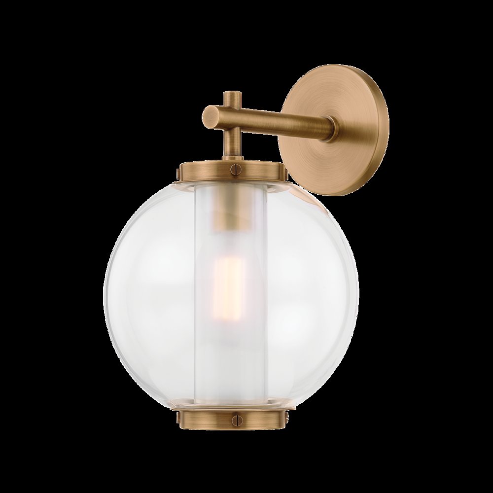 Marco Exterior Wall Sconce, Patina Brass