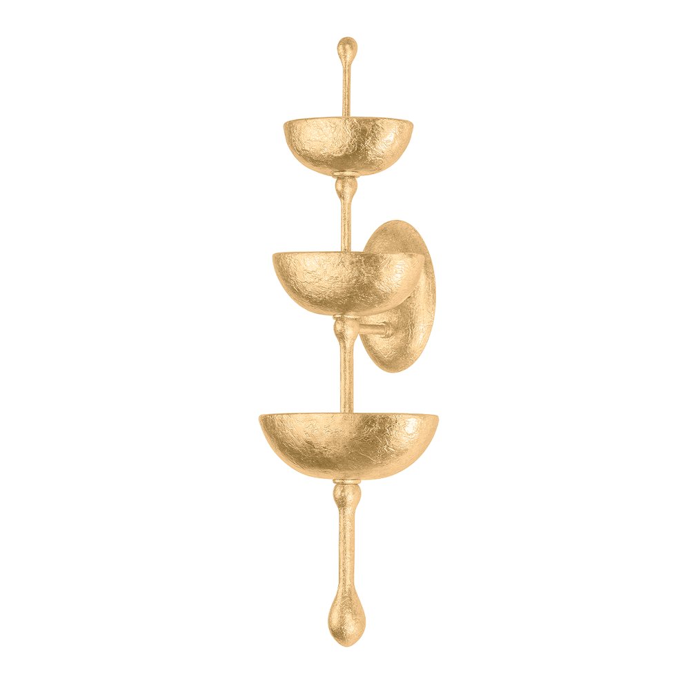 Aura Wall Sconce, Vintage Gold Leaf