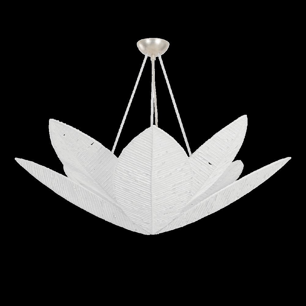 Azores Chandelier, Warm Silver Leaf