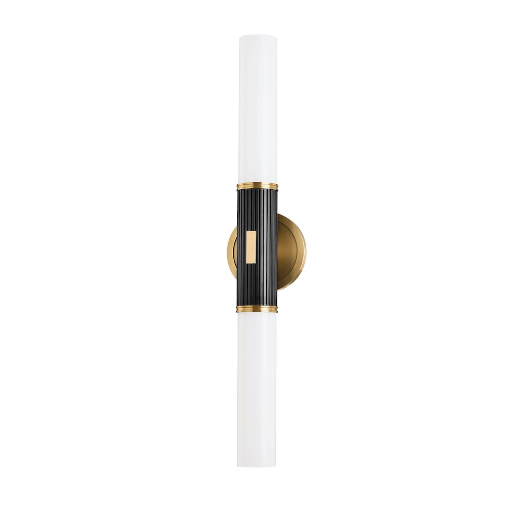 Crewe Wall Sconce, Aged Brass, Distressed Bronze