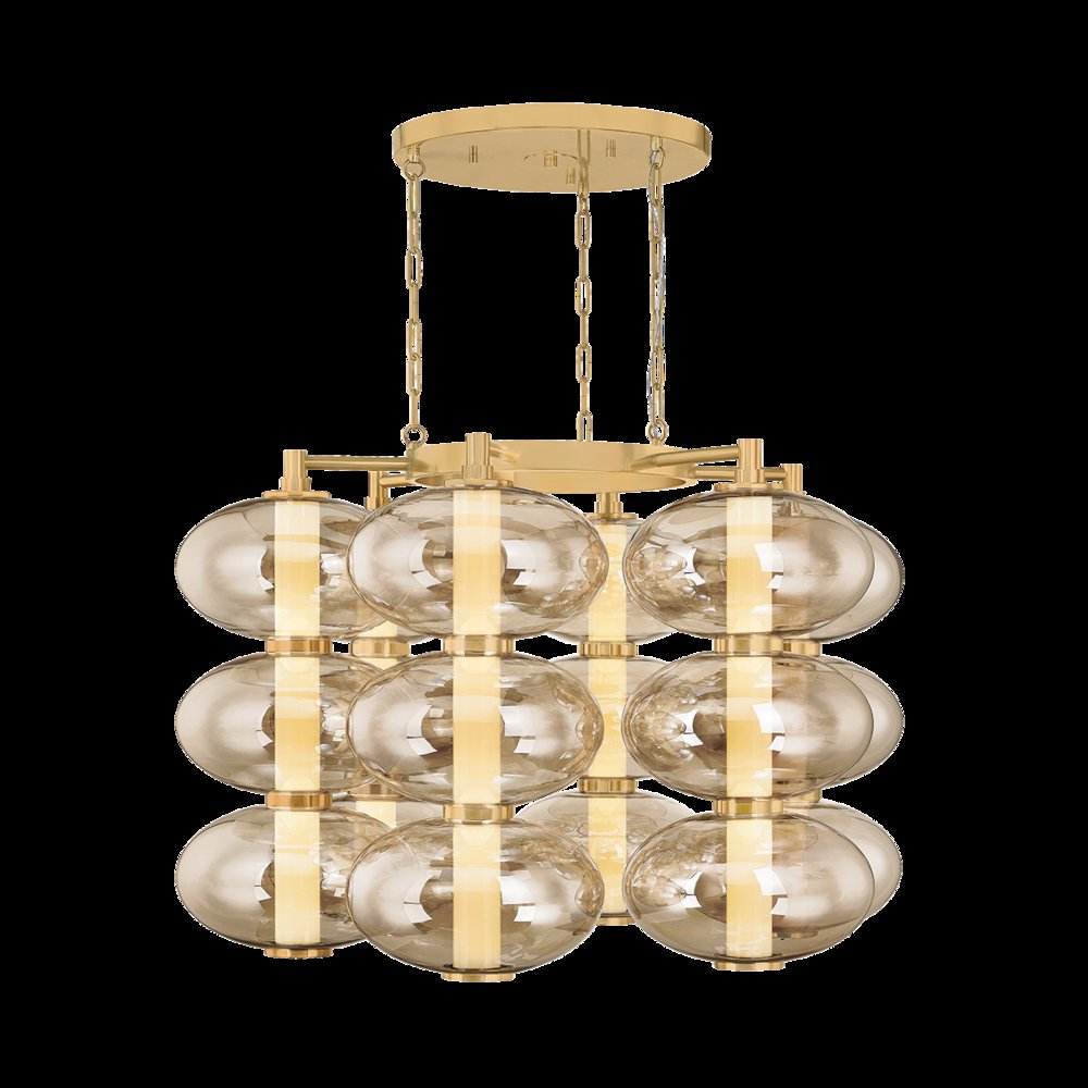 Toulouse Chandelier, Vintage Brass