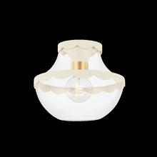Alaina Semi Flush, Aged Brass