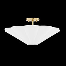 Alana Semi Flush, Aged Brass