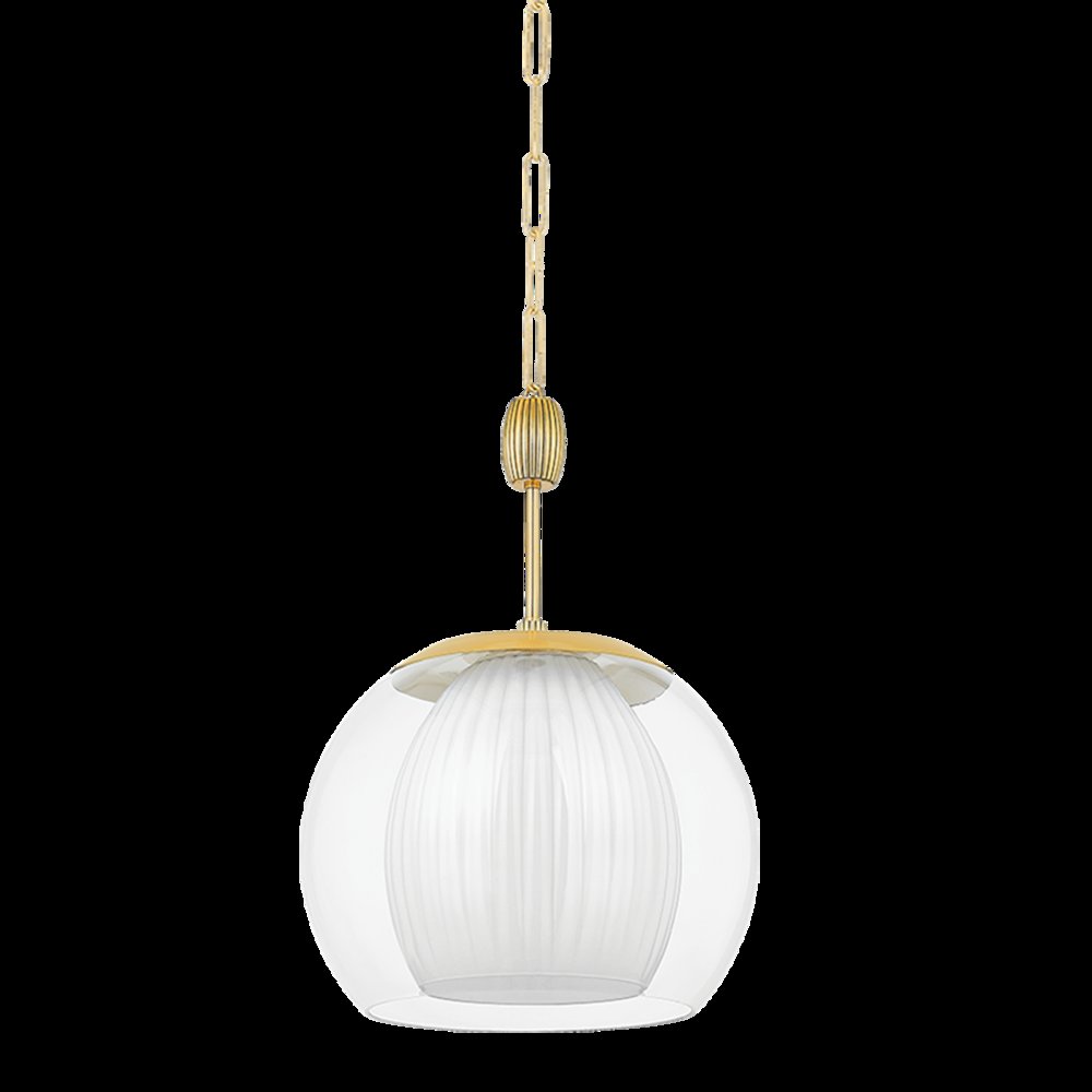 Clementon Pendant, Aged Brass