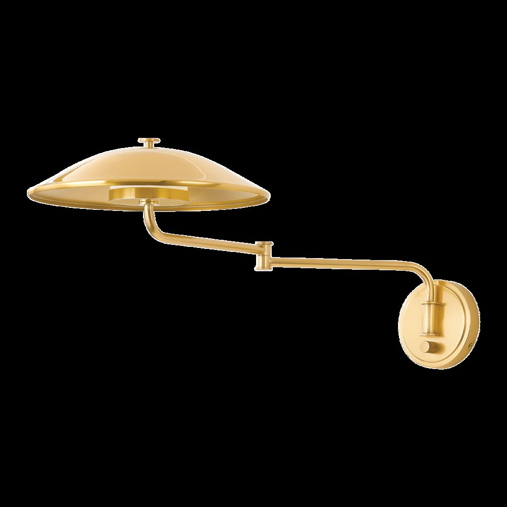 Brockville Wall Sconce, Aged Brass