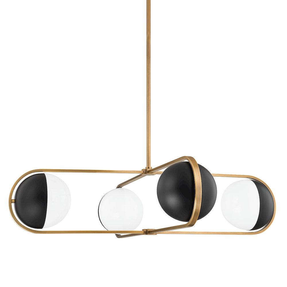 Willard Chandelier, Patina Brass