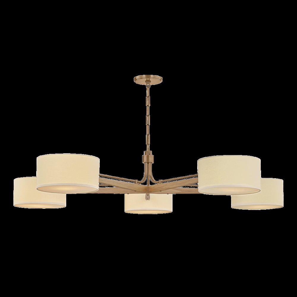 Mailo Chandelier, Patina Brass