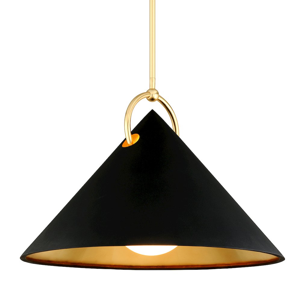 Charm Pendant, Gold Leaf