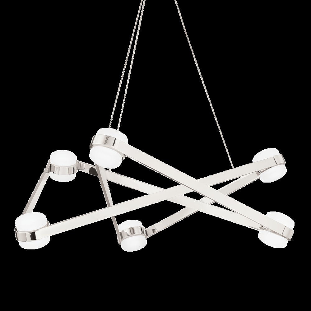 Orbit Chandelier, Polished Nickel