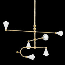 Hikari Chandelier, Aged Brass
