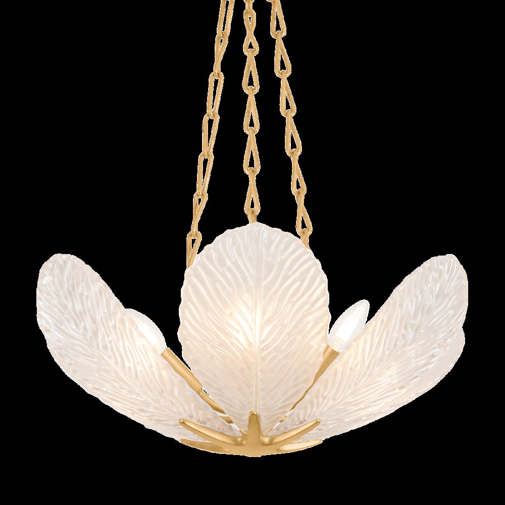 Galena Chandelier, Vintage Gold Leaf
