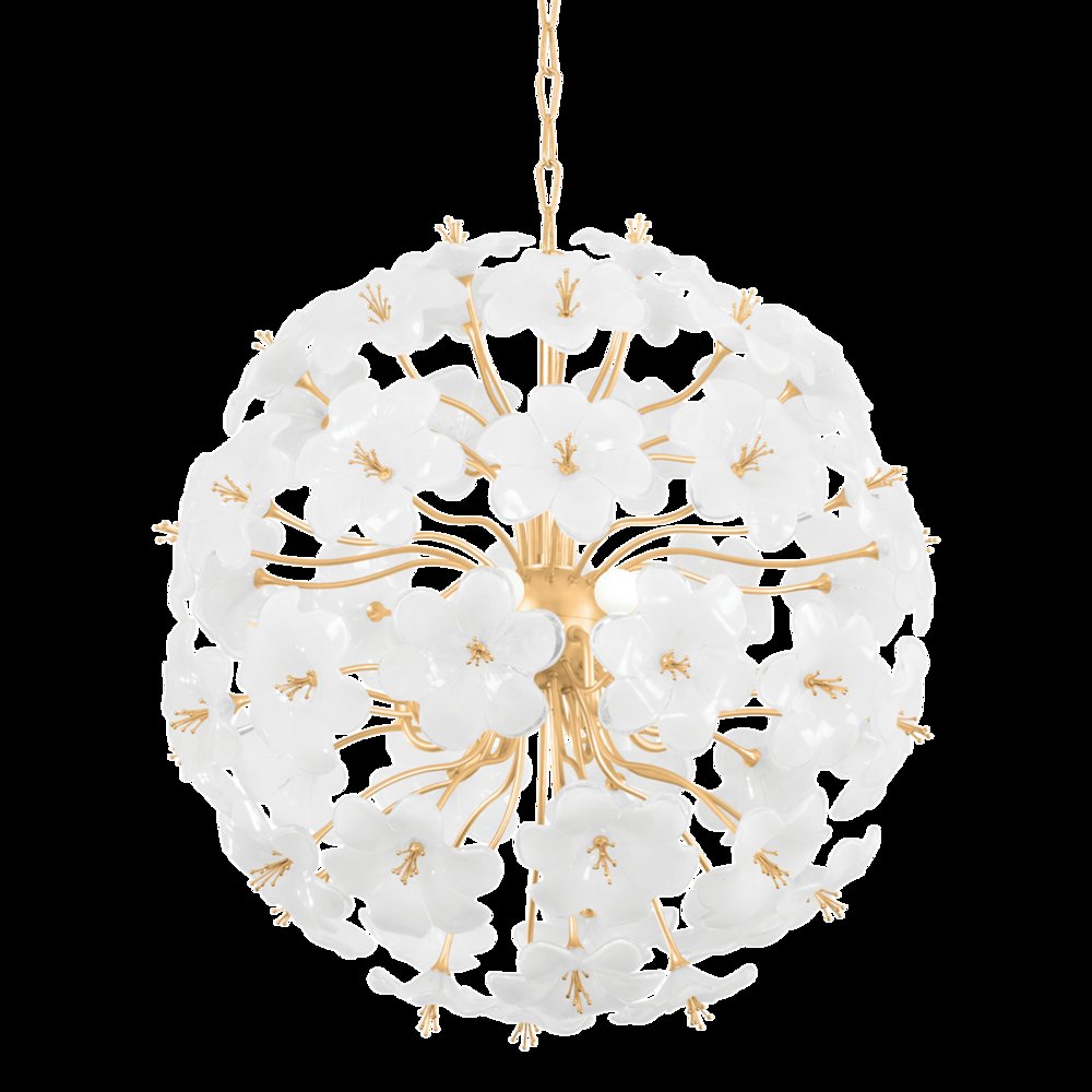 Hygea Chandelier, Gold Leaf