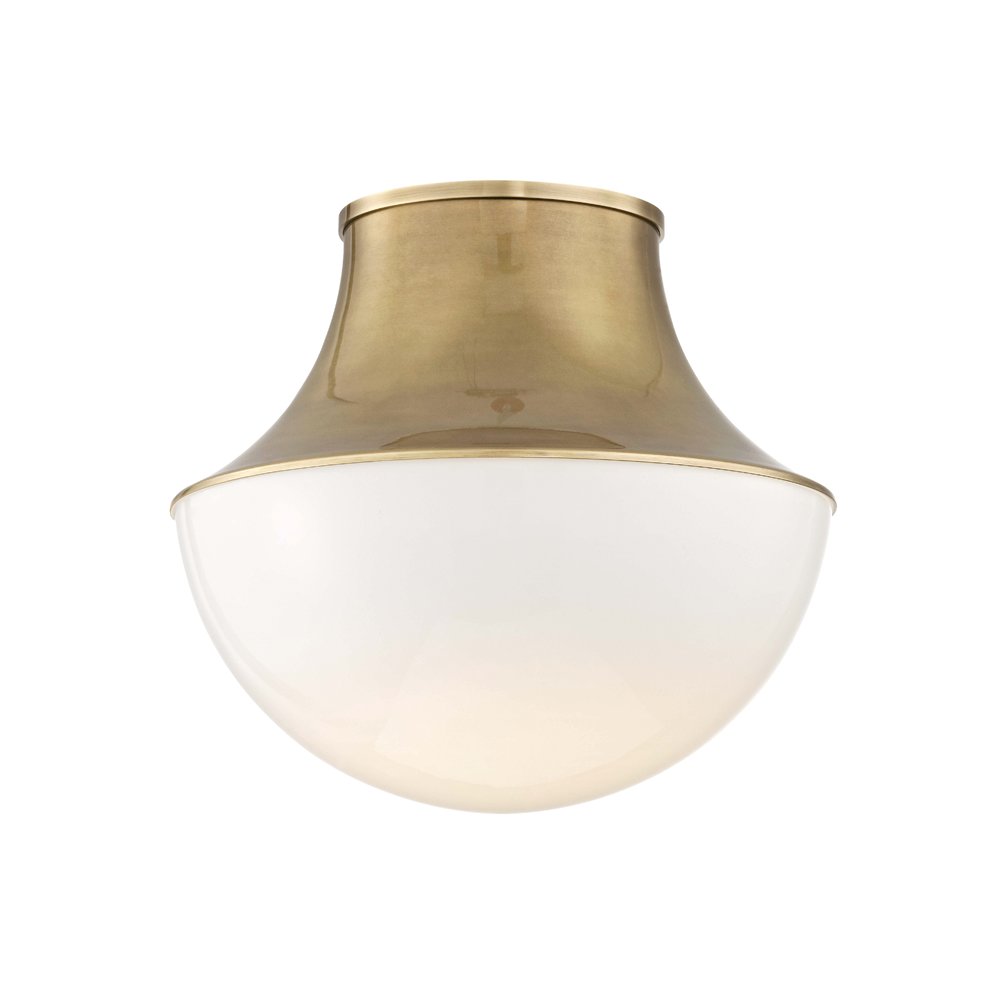 Lettie Flush Mount, Aged Brass
