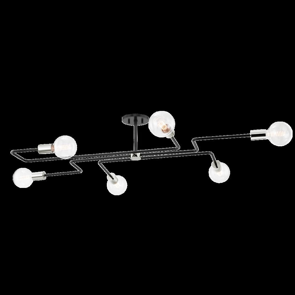 Jena Semi Flush, Polished Nickel