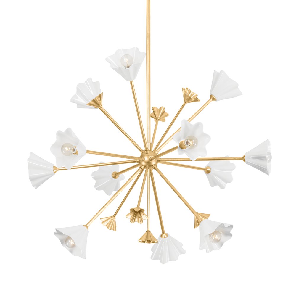 Julieta Chandelier, Vintage Gold Leaf