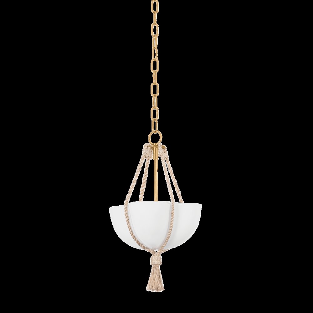 Amberley Pendant, Vintage Gold Leaf