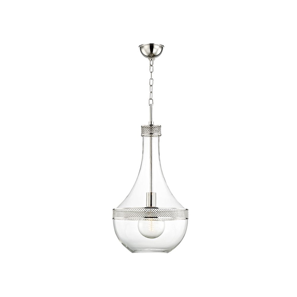Hagen Pendant, Polished Nickel