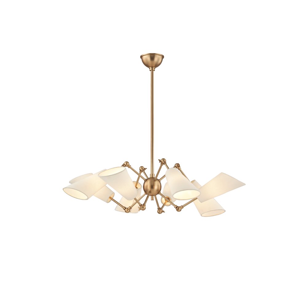 Buckingham Chandelier, Aged Brass
