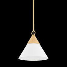 Mica Pendant, Aged Brass