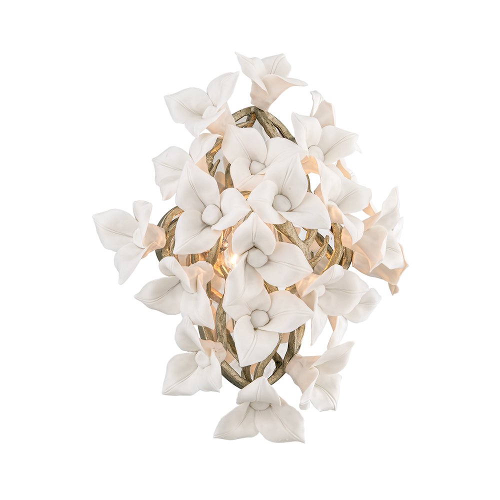 Lily Wall Sconce, Stria Gold Leaf