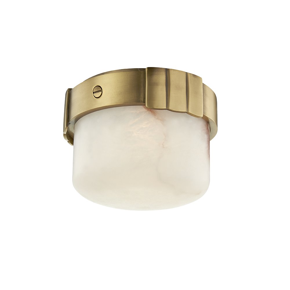 Beckett Flush Mount, Aged Brass